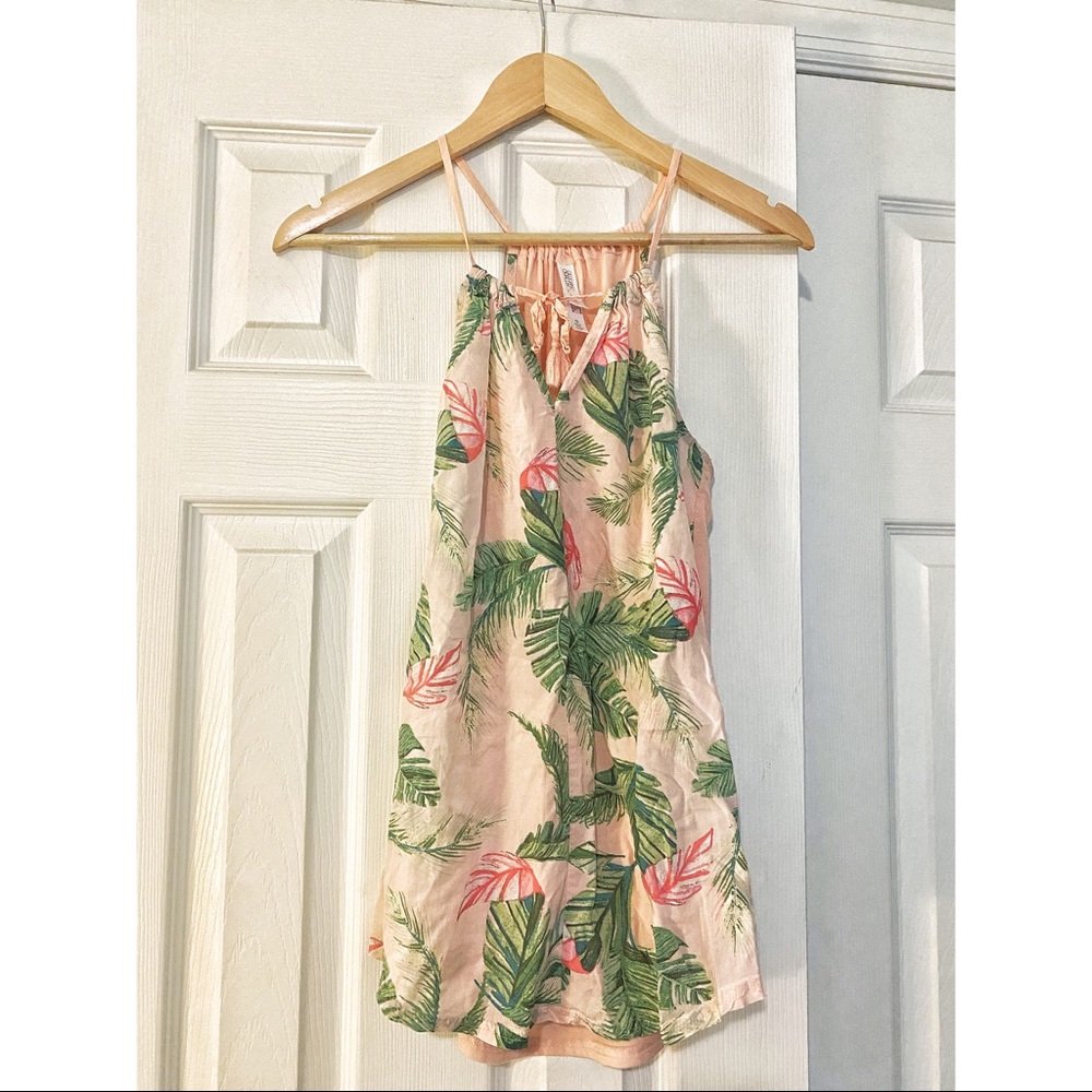 Pink Tropical Pajamas Set - Size Small